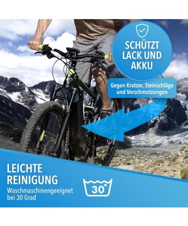 Lainfeld E-Bike Battery Protective Cover | Universal Fit | 30-41 cm Circumference | Neoprene Protection Against Cold & Dirt | Reflectors | Black-Blue E-Bike Accessories - Buy Online on GoSupps.com