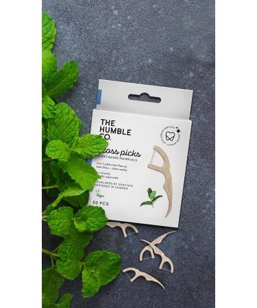Plant-Based Floss Picks | Fresh Mint | Eco-Friendly Vegan Oral Care - Dentist Approved - Removes Plaque - 50 Count Pack - Buy Online on GoSupps.com