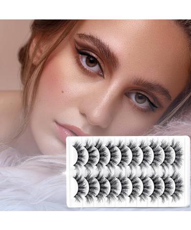 Natural Look Soft Mink False Eyelashes - 10 Pairs | Fluffy, Reusable, Flexible - Buy Online on GoSupps.com
