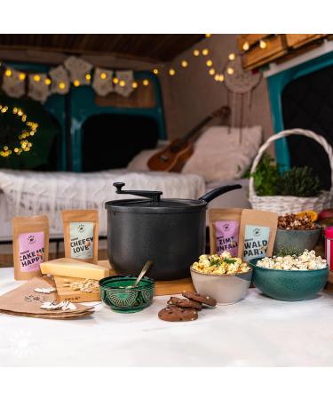 Buy Cornfetti 4L Popcorn Maker - Crank for Crispy Sweet & Spicy Popcorn | Perfect for Stove & Campfire - Buy Online on GoSupps.com