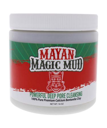 Mayan Magic Mud Powerful Deep Pore Cleansing Calcium Bentonite Clay - Natural Face Mask Peel For Men And Women - USA Made Full Facial Skin Care - Spa Level Beauty Products That Cleanse Skin - 16 Oz 1 Pound (Pack of 1)