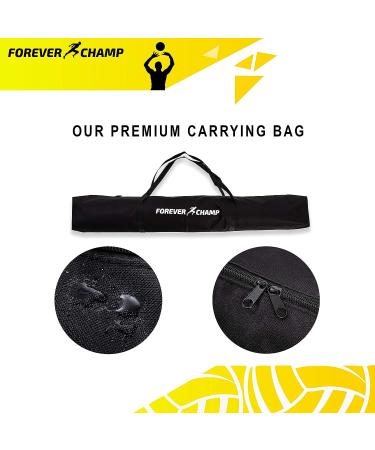 Forever Champ Volleyball Net System with Regulation Size Net, PU Volleyball, Steel Poles & Pump - Ideal for Backyard, Beach, or Pool - Buy Online on GoSupps.com