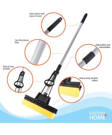Professional Double Roller Sponge Foam Mop - Super Absorbent - Buy Online on GoSupps.com