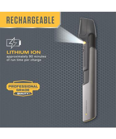 Micro Touch Titanium Trim PRO - Rechargeable Lighted Hair Cutting Tool & Body Groomer for Precision Grooming - Black - Buy Online on GoSupps.com