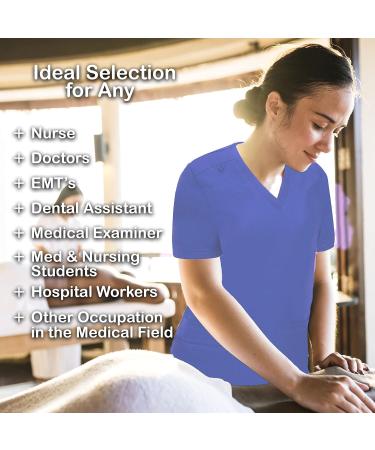 Comfortable and Durable Bahoki Essentials Scrub Set - Ideal for Nurses - Ceil Blue X-Small - Buy Online on GoSupps.com