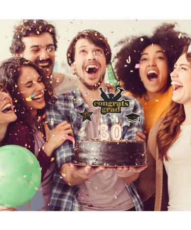 Gadpiparty 39 Pcs Insert Card College Graduation Elementary School Graduation Cake Picks Mousse Decorations Balloons Paper Cups Present Decorations Fruitcake Cake Insert Topper Cake Topper Blackx3pcs 20X14.5X0.1CMx3pcs - Buy Online on GoSupps.com