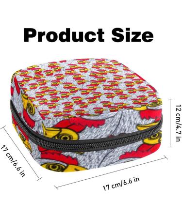 Menstrual Bag with Zipper for Women & Girls - Cute Chickens Design | International Shipping Available - Buy Online on GoSupps.com
