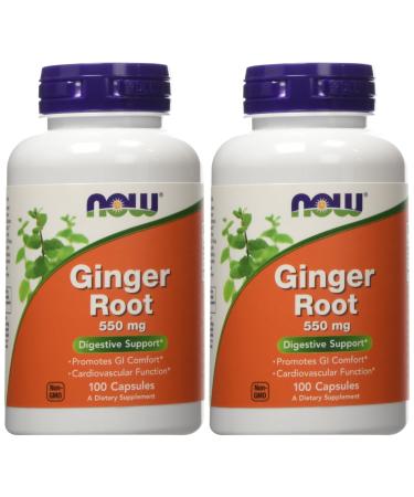 Now Foods Ginger Root 550 mg 100 Veg Capsules