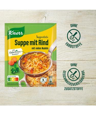 Knorr Love Soup Beef - Delicious Noodle Soup No Additives or Dyes 14 x 76g Plates - International Shipping Available - Buy Online on GoSupps.com