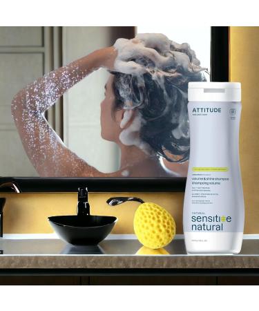 ATTITUDE Shampoo Volume & Shine 16 fl oz - Plant-Based Unscented Oatmeal Formula for Sensitive Scalps - Gentle Daily Cleanser - Pack of 6 - Buy Online on GoSupps.com