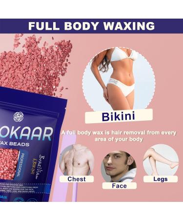Shop Wikoar Hard Wax Pearls - 1.2LB Hypoallergenic Rose Wax Beans for Hair Removal | Ideal for Forearms Back Bikini Area & Brazilian Waxing - Buy Online on GoSupps.com