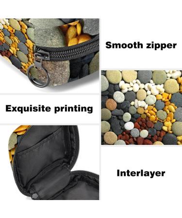 Circle Pebble Cobblestones Sanitary Napkin Storage Bags for Women & Teens - Portable Menstrual Cup Holders - Buy Online on GoSupps.com