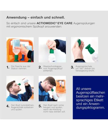 Buy Actiomedic Eyewash Bottle 500ml - Sodium Chloride Solution 0.9% | International Shipping Available - Buy Online on GoSupps.com