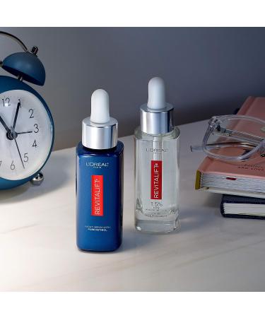 L'Oreal Paris Revitalift 0.3% Pure Retinol Night Serum - Visibly Reduce Deep Wrinkles, Fragrance Free - 1 oz + Moisturizer Sample - Buy Online on GoSupps.com