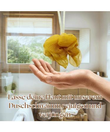 3-Piece Shower Sponge Set | Bath Sponge Set with Back Scrubber and Exfoliating Glove Sponge for the Body with Exfoliating Function - Buy Online on GoSupps.com