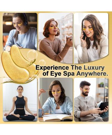 Tibobo 24K gold eye pads 12 pairs of gel eye patches eye pads against dark circles with hyaluron and collagen antiaging under eye pads against bags and wrinkles eye pads masks - Buy Online on GoSupps.com