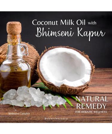 Anadi Coconut Milk Oil with Bhimseni Kapoor Camphor Coconut Oil Natural Glow Dandruff Relief Healthy Scalp Relaxing & Calming for Radiant Skin Body Health - Buy Online on GoSupps.com