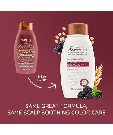 Aveeno Blackberry & Quinoa Strengthening Shampoo for Colour-Treated Hair Moisturizing Colour-Protecting 354 milliliters - Buy Online on GoSupps.com