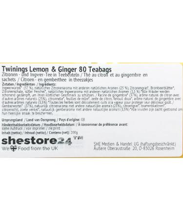 Lemon & Ginger Tea from England 80 Bags | Premium Imported Tea by Shestore24 - Buy Online on GoSupps.com