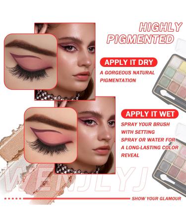 2PCS Glitter Smokey Eyeshadow Palette - Highly Pigmented Long Lasting Waterproof Makeup Gift Set for Women - Buy Online on GoSupps.com