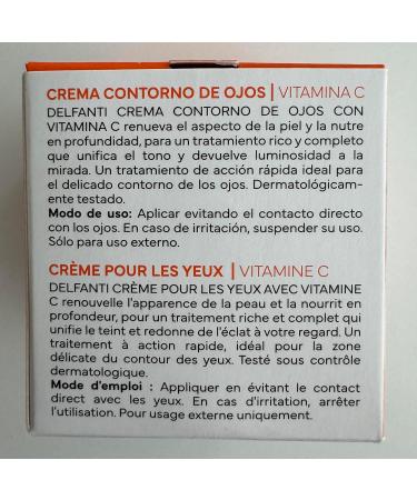 Delfanti-Milano Vitamin C Eye Cream | Fast Results | Vegan | Made in Italy - International Shipping Available - Buy Online on GoSupps.com