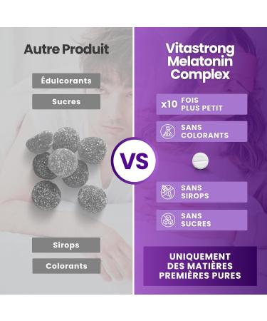 Melatonin Complex for Sleeping 365 Tablets - with Valerian Lavender Chamomile - Melatonin Forte Vitastrong for Physiological Relaxation Useful for Sleeping - Buy Online on GoSupps.com