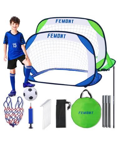 Femont Folding Pop Up Soccer Goals Set 2PCS Soccer Goals Set