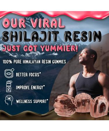 Pure Himalayan Shilajit Gummies - High Potency Gold Grade Resin - Energy Boost and Immune Support for Men and Women with Ashwagandha and Shatavari - 120 Gummy - Strawberry & Banana Strawberry & Banana 120 Count (Pack of 1) - Buy Online on GoSupps.com
