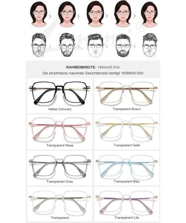Shop Lanomi Fashion Reading Glasses - Blue Light Filter for Women & Men | Irregular Rectangular Design +0 to +4.0 Strength - Buy Online on GoSupps.com