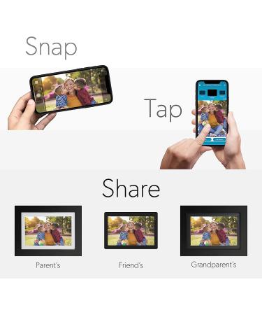 Photoshare 10 WiFi Digital Picture Frame | 8GB | 10.1 HD Touchscreen | Easy Setup | No Fees | Black Wood Frame - Buy Online on GoSupps.com