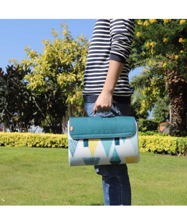Yodo Outdoor Picnic Blanket Water-Resistant for Camping Hiking Festivals - Forest Triangle 69 x 53 - Buy Online on GoSupps.com