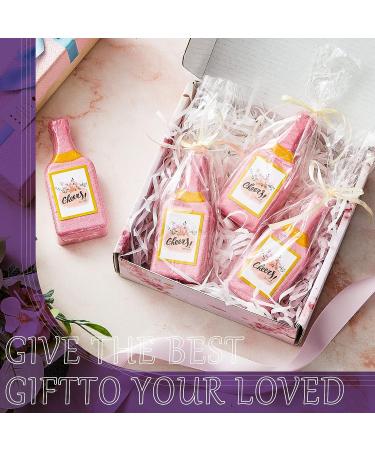 24-Piece Champagne Bath Bomb Gift Set | Bulk Wedding Favors | Individually Wrapped | Wine Bottle Shape | Shower Steamers for Adults | Bridal & Baby Shower Relaxation - Buy Online on GoSupps.com
