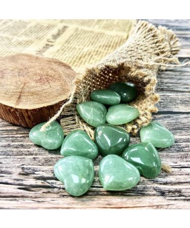XIANNVXI 10 Pcs Green Aventurine Crystals Heart Set - Natural Gemstones for Reiki Healing & Beginners - Pocket Stones Gift Set - Buy Online on GoSupps.com