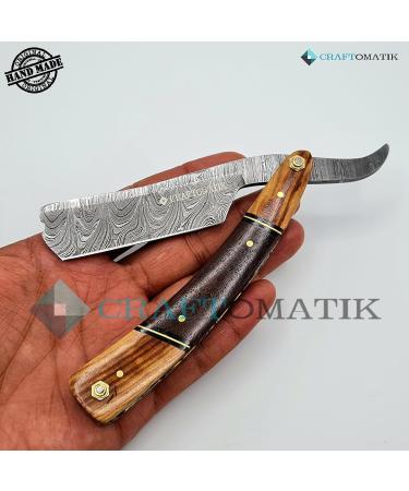 Razor Damascus Steel Men's Gift Set | Handmade High Quality Barber Razor | DBR49 - Buy Online on GoSupps.com