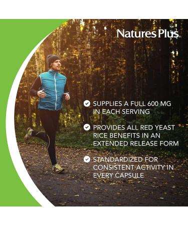 Nature's Plus Red Yeast Rice 600mg - 30 Tablets for Heart Health & Cholesterol Support - Buy Online on GoSupps.com