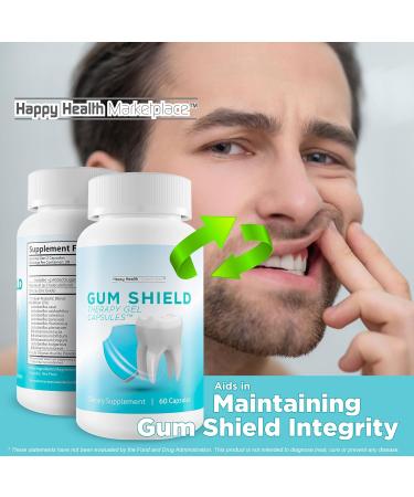 Gum Shield Therapy Gel Capsules - Our Best Oral Probiotics for Teeth and Gums - Dental Probiotics for Teeth and Gums - Dental Probiotics for Bad Breath - Probiotics for Gums - Teeth Probiotic Breath - Buy Online on GoSupps.com