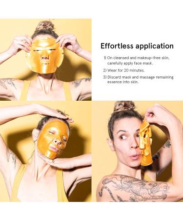 Grace & Stella 24K Gold Face Mask (6 pcs) - Vegan Collagen-Boosting Hydrating and Energizing Facial Mask - Buy Online on GoSupps.com