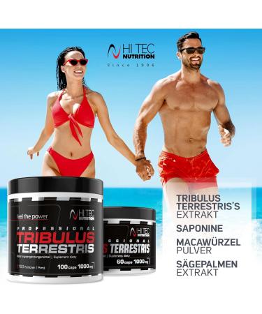 HI TEC NUTRITION Tribulus Terrestris Professional - 100 Capsules for Testosterone Boost & Muscle Mass Gain | Buy Now with Discount for International Shipping! - Buy Online on GoSupps.com