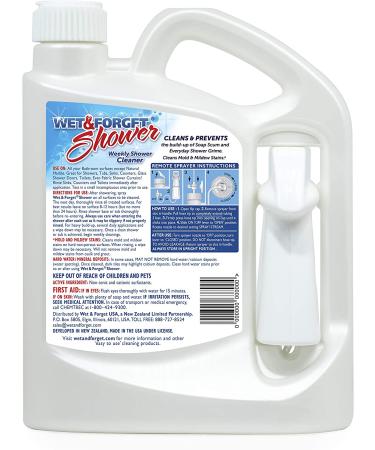 Wet & Forget Shower Cleaner 64oz 4 Pack - Multi-Surface, No Scrub, Bleach-Free, Vanilla Scent - Buy Online on GoSupps.com