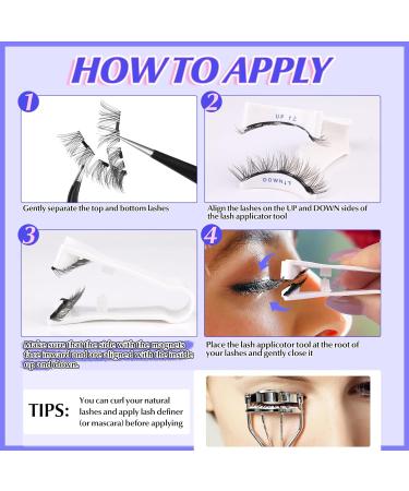 ALICE Magnetic Eyelashes Kit Natural Cat Eye False Eyelashes with Magnets and Magnetic Lash Applicator Reusable Faux Mink Magnetic Lashes Kit Easy to Use No Glue Needed D27 - Buy Online on GoSupps.com
