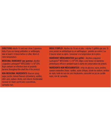 Align Probiotic Gummies Helps Support Gastrointestinal Health Made With Naturally Sourced Fruit Flavors Strawberry Flavour 60 Gummies Strawberry 60 count (Pack of 1) - Buy Online on GoSupps.com
