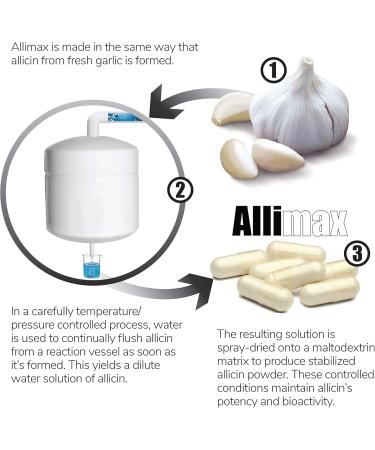 Allimax Pro 450mg 100 Vegicaps - Spanish Garlic Supplement for Immune Support | Professional Strength Allicin Extract - Buy Online on GoSupps.com