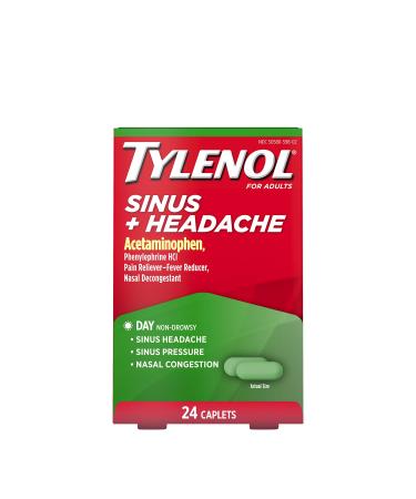 Tylenol Sinus + Headache Non-Drowsy Daytime Caplets with Acetaminophen & Phenylephrine HCl 24 ct