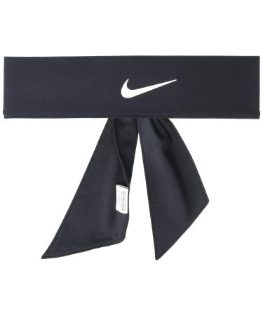 Nike Dri-Fit Head Tie Headband Black, White One Size