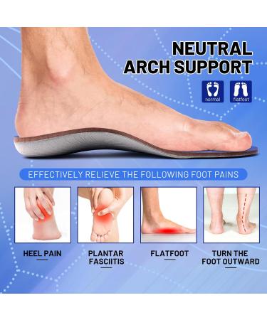 STSVZORR High Arch Support Insoles for Men & Women | Pain Relief for Plantar Fasciitis & Flat Feet | Comfortable Shoe Inserts | Size 11-11.5 (295MM) - Dark Violet Blue - Buy Online on GoSupps.com