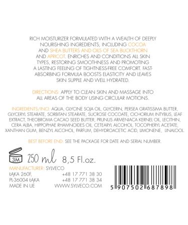 VIANEK Intensively Nourishing Body Butter - Natural Cocoa Butter Cream for Women & Men | 250ml | Shop Internationally - Buy Online on GoSupps.com