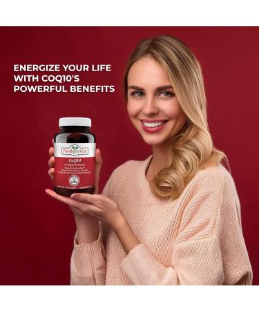 Coenzyme Q10 Ubiquinone 200mg | Energy Muscle Skin & Heart Health | 120 Vegetarian Capsules | Antioxidant & Allergen-Free - Buy Online on GoSupps.com