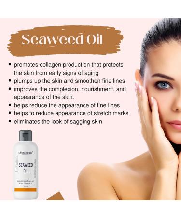 Seaweed Body Oil 8 oz | Nourishing Sea Moss Oil for Anti-Aging & Hydration | Firming Kelp Moisturizer for Face Hair & Skin | Fast Absorbing Non-Greasy | Citrus Scent - Buy Online on GoSupps.com