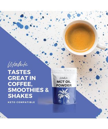 Vitalute Pure MCT Oil Powder 500g - 99%+ Purity, Coconut Sourced, Keto & Fasting Support, Vegan & Gluten Free - Buy Online on GoSupps.com