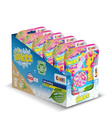 INKEE Bath Bombs Crumble Galupy Unicorn Bath Bombs for Kids Candy Floss Scented and 4 Colours 100g Bag
